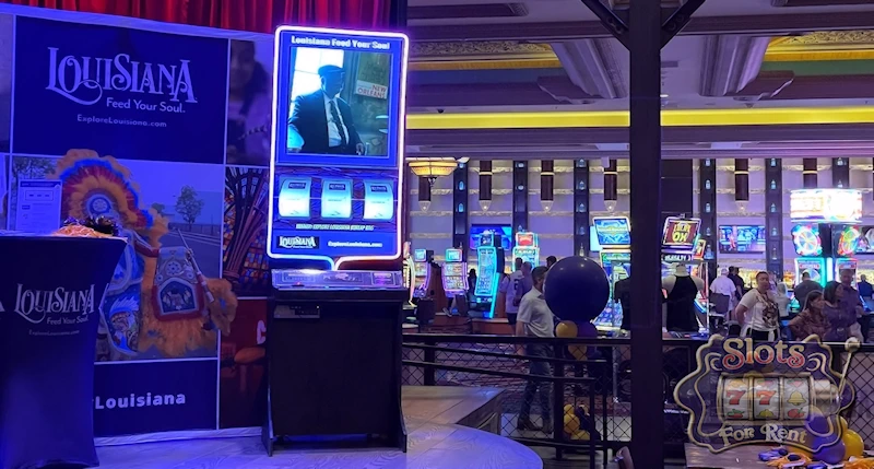 Big Bertha size monster slot with huge curved screen and programmable video wins